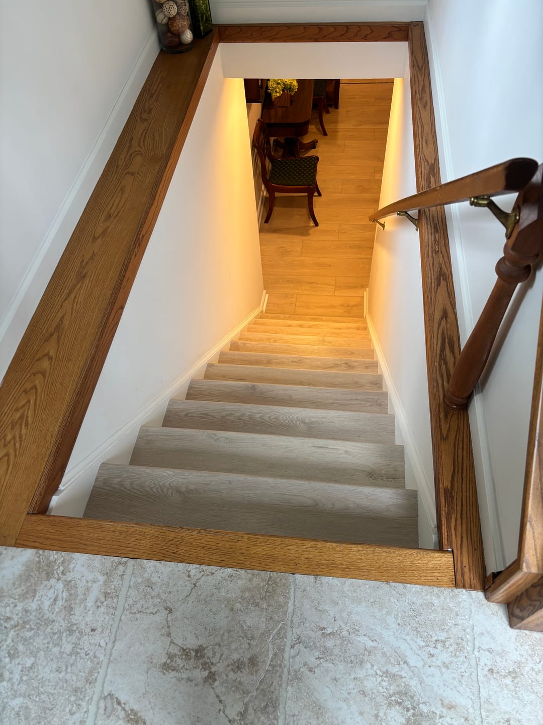 Customer photo review of French Oak Lombard Stair Tread