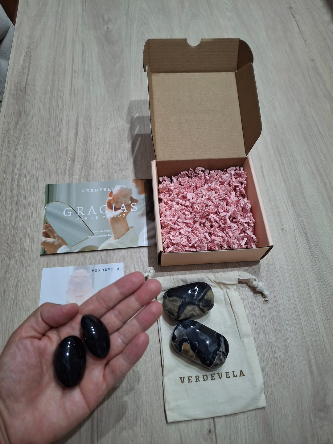 Customer photo review of Turmalina negra rodado "Extra" | Limpieza - Protección