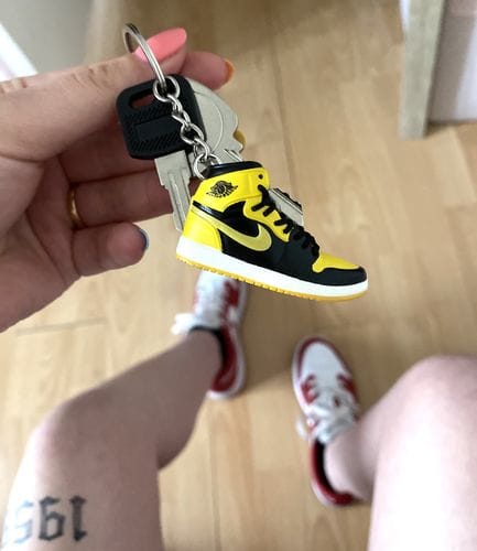 Customer photo review of AJ1 Collection | Mini Sneakers Keychain