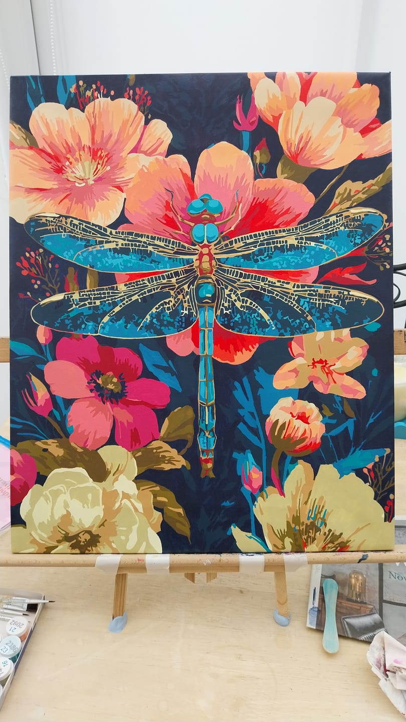 Customer photo review of Precious Dragonfly | Paint by Number