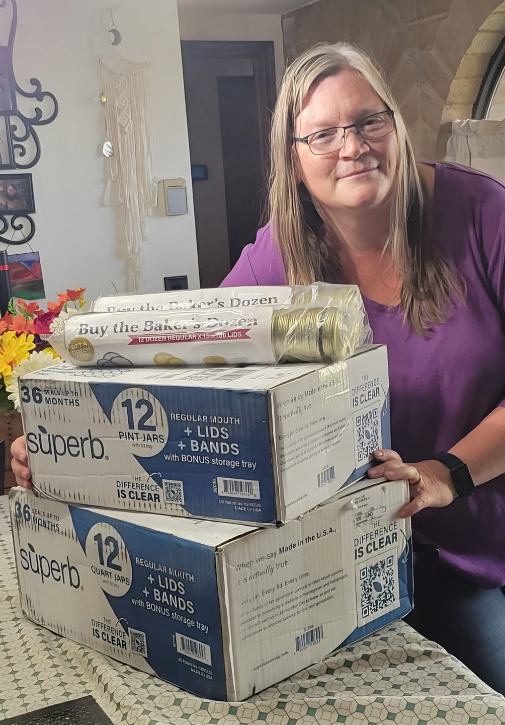 Customer photo review of Quart Canning Jars with Lids – Regular Mouth 12 Pack