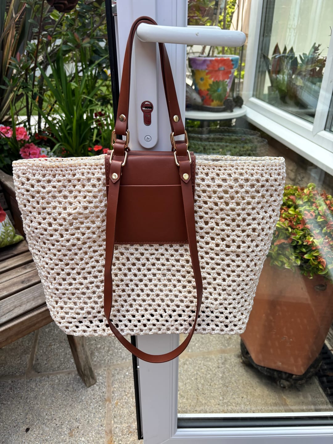 Customer photo review of Cleo Tote Crochet Kit