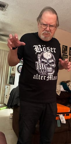 Customer photo review of Böser alter Mann - T-Shirt