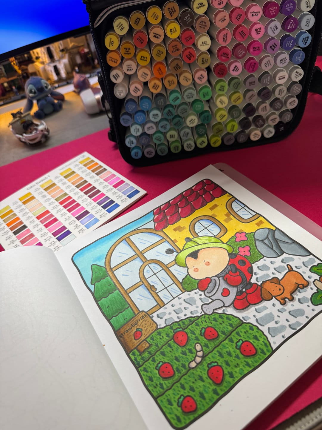 Customer photo review of Ohuhu Honolulu 120 Colors Dual Tips Alcohol Art Marker (New Color Codes)