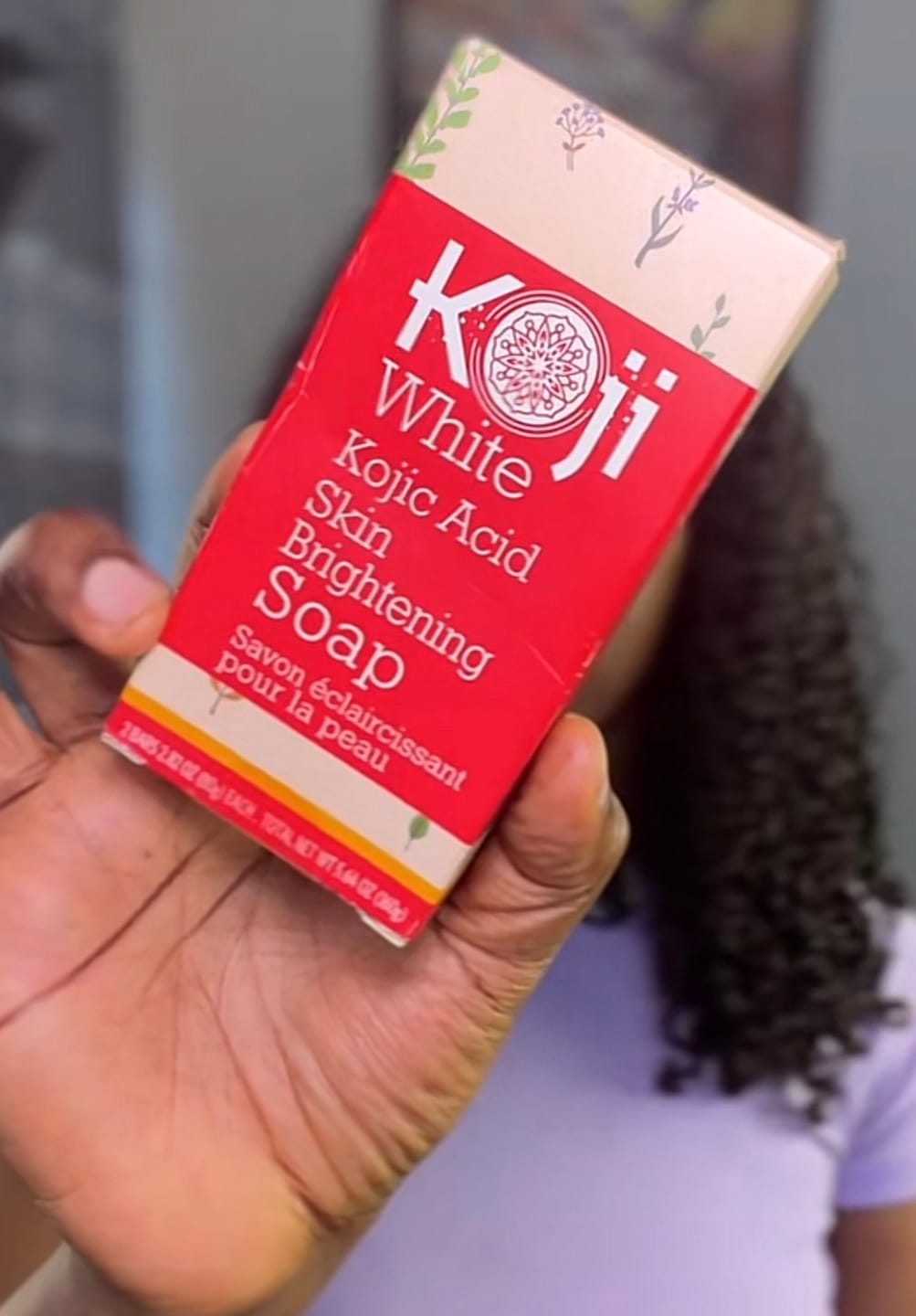 Customer photo review of Pure Kojic Acid Skin Brightening Soap (2 Bars)