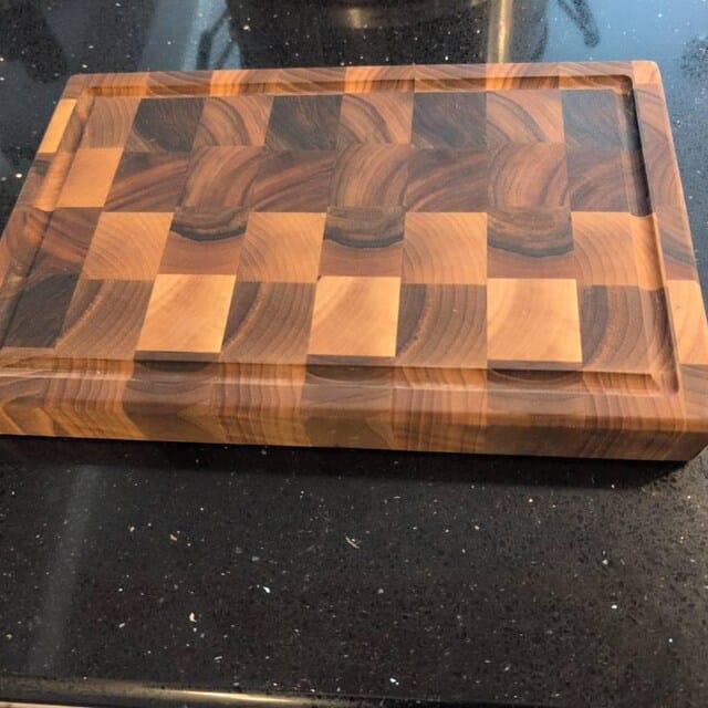 Customer photo review of Personalized Walnut  End Grain Cutting Board