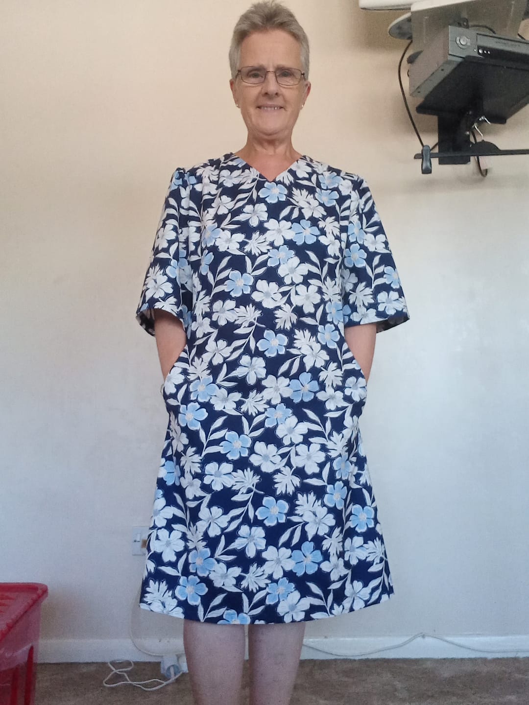 Customer photo review of Floral Harmony Rose & Hubble Cotton Poplin Fabric