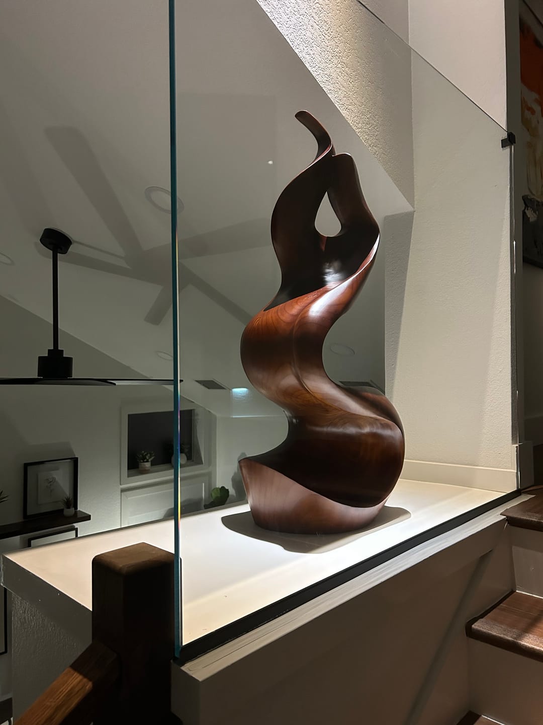 Customer photo review of Rustic Large Wooden Sculpture For Furniture Art Feature