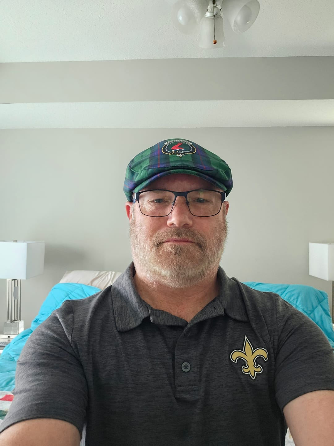Customer photo review of Armstrong Family Crest Tartan Jeff Cap, Tartan Flat Cap
