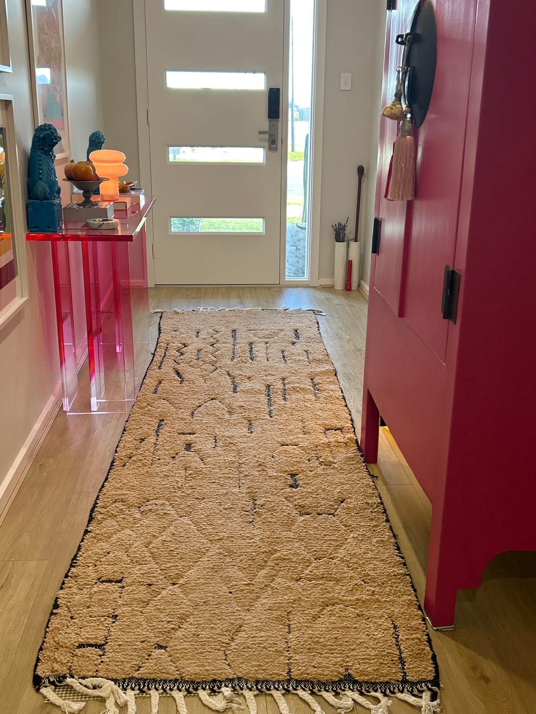 Customer photo review of Beni Mrirt Wool Rug – Beige with Black Berber Motifs