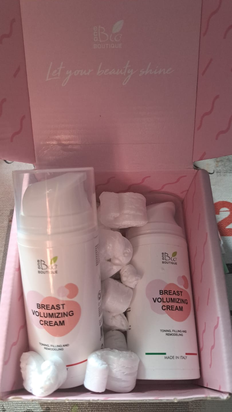 Customer photo review of Crema Voluminizadora de Pecho