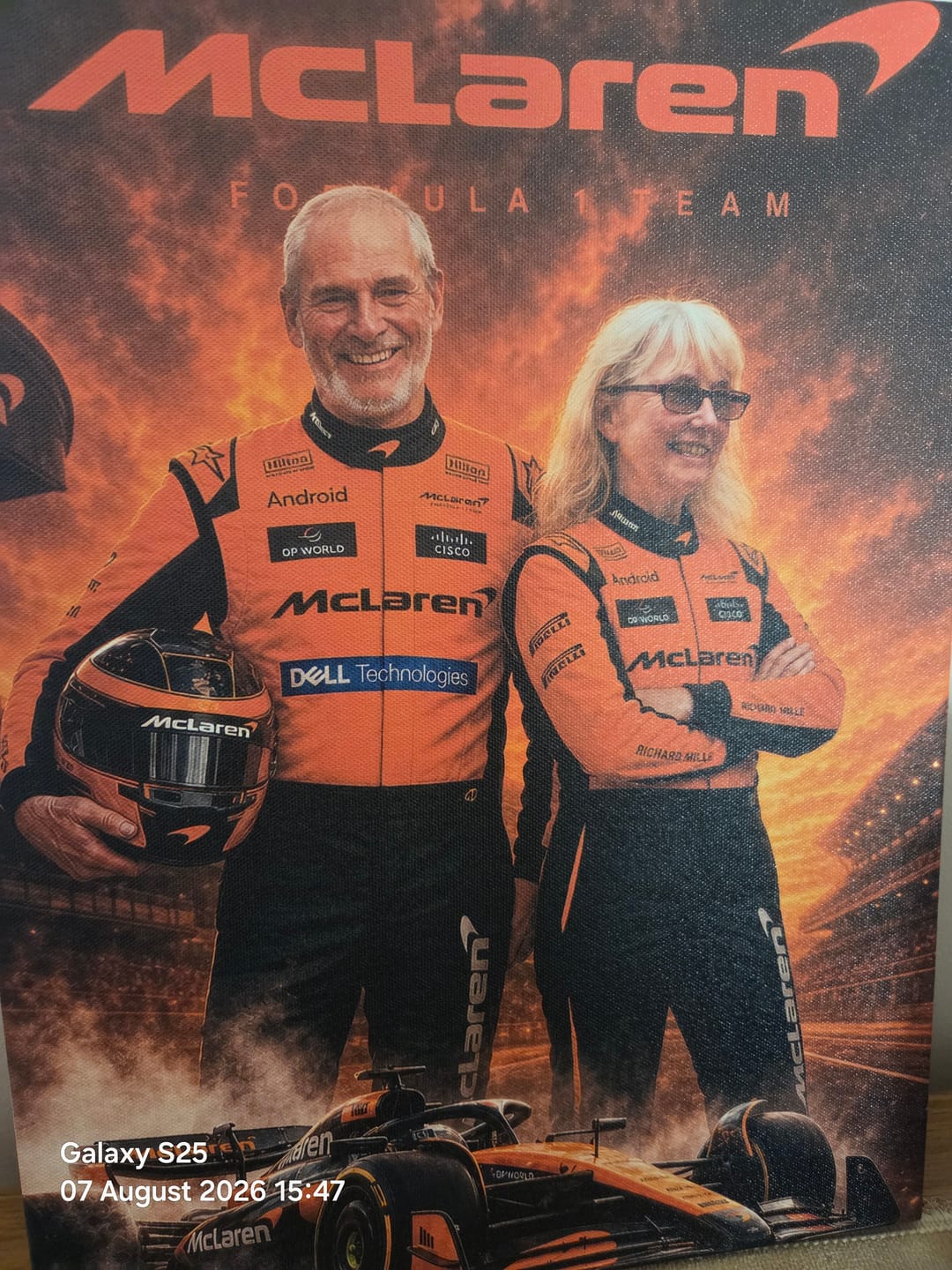 Customer photo review of Custom F1 Racing Portrait