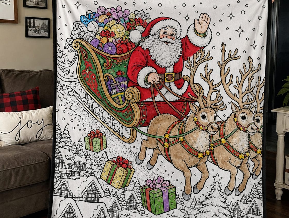 Customer photo review of DIY Drawing Blanket with 24 Colors Markers, Doodle Your Own Blankets, Customizable Washable Paint & Play Blankets for Adults