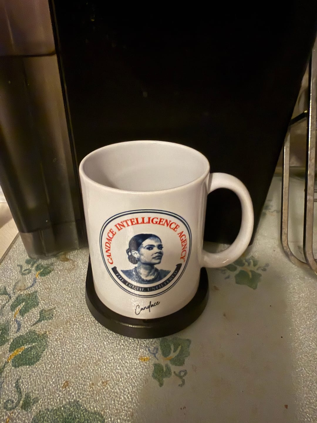 Customer photo review of Candace Intelligence Agency Mug