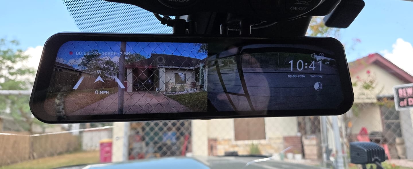 Customer photo review of Universal Bracket for Mirror Dash Camera