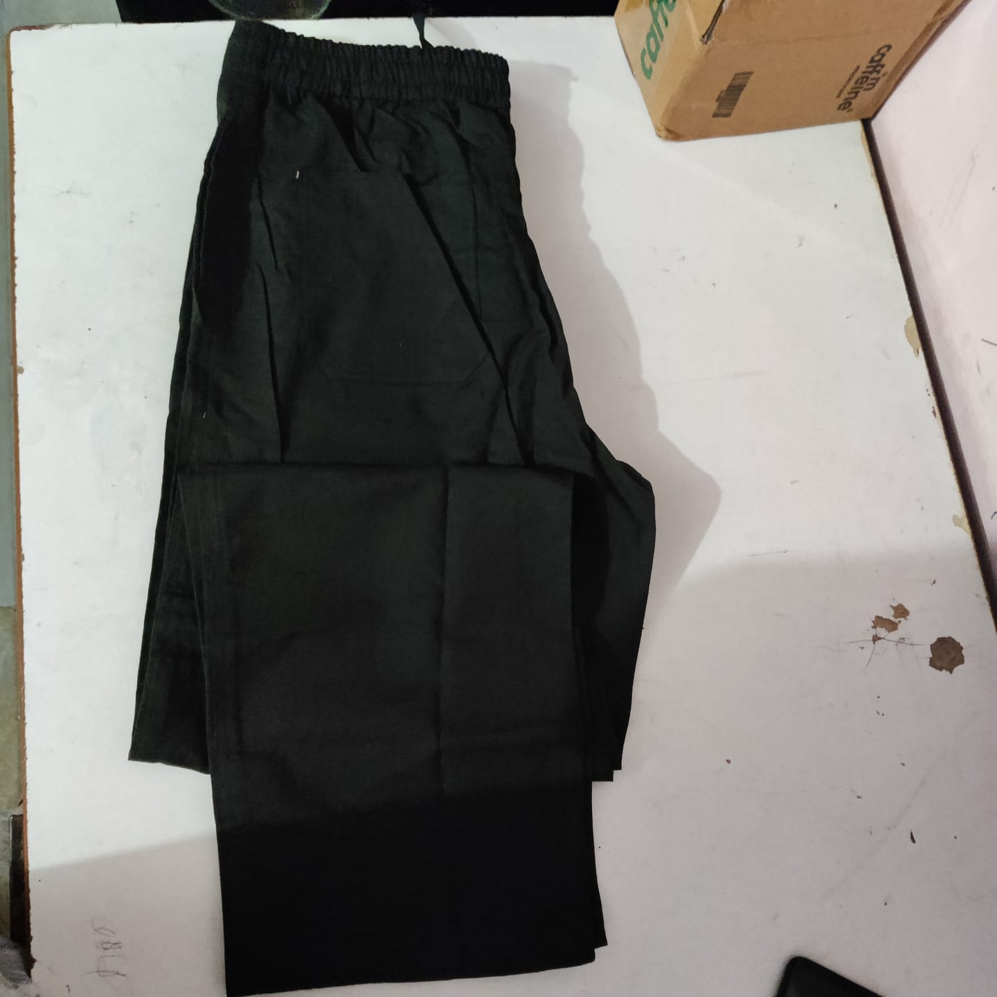 Customer photo review of Women Black Airy Linen Straight Pants