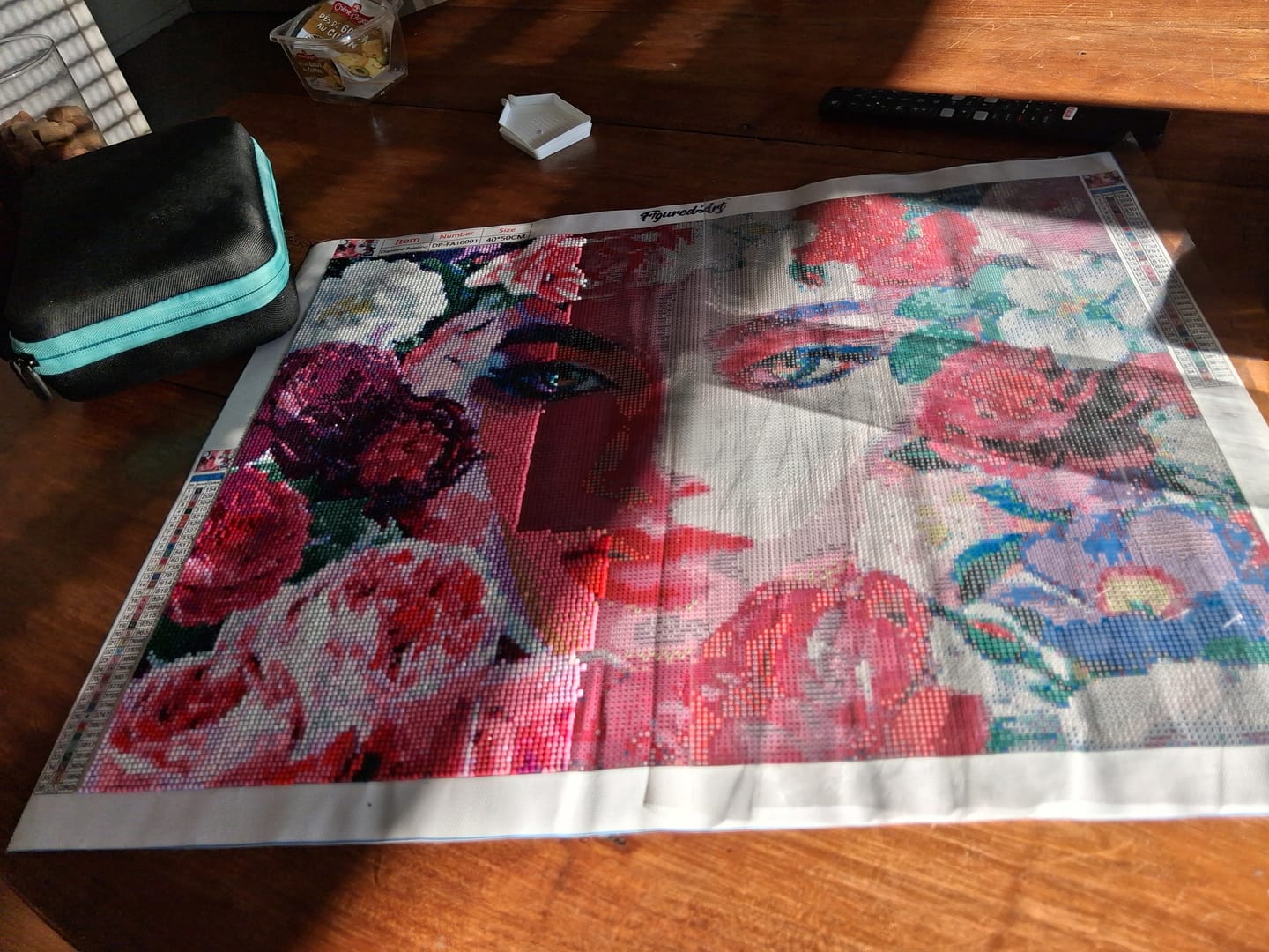 Customer photo review of Broderie Diamant - Visage et Fleurs