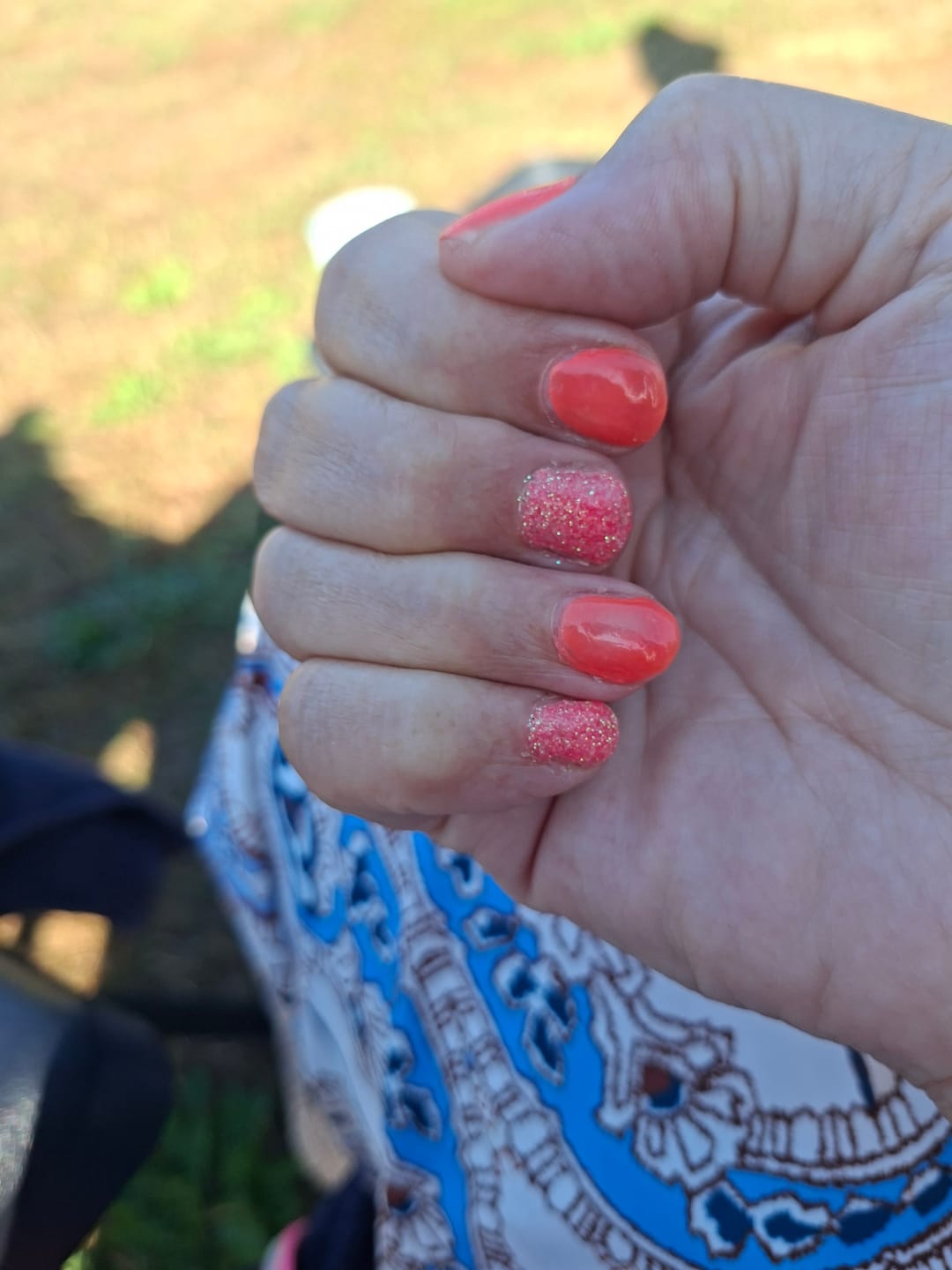 Customer photo review of Sweet Pink Bling Dipping Powder