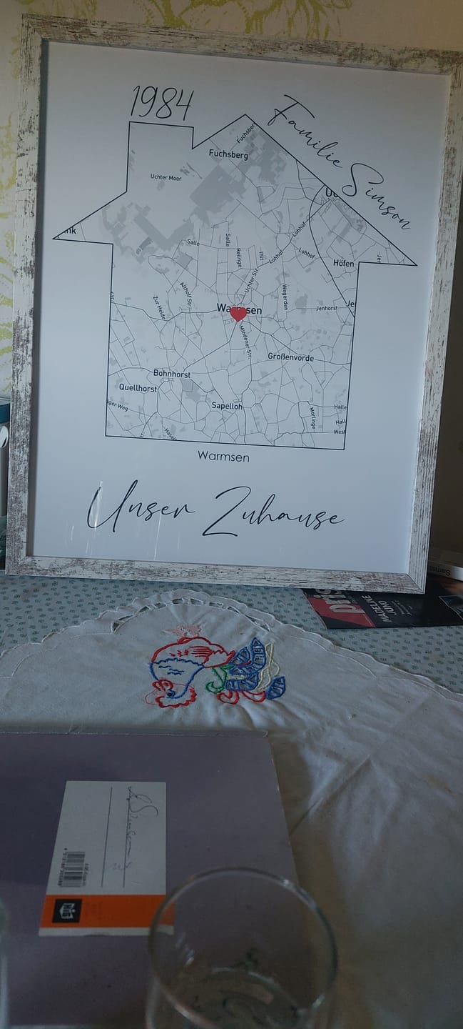 Customer photo review of Unser Zuhause - Personalisiertes Poster