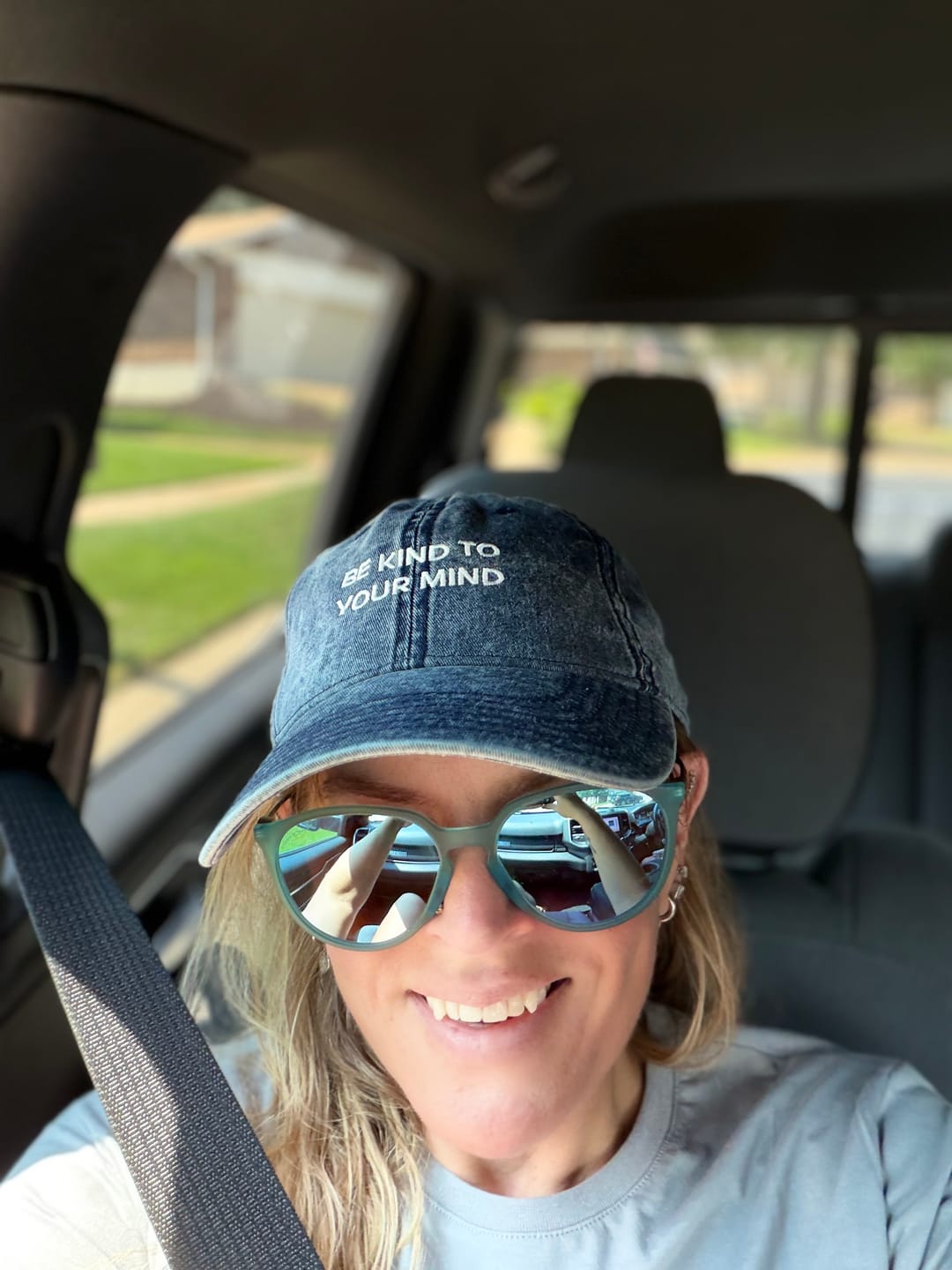 Customer photo review of Be Kind To Your Mind Vintage Twill Hat
