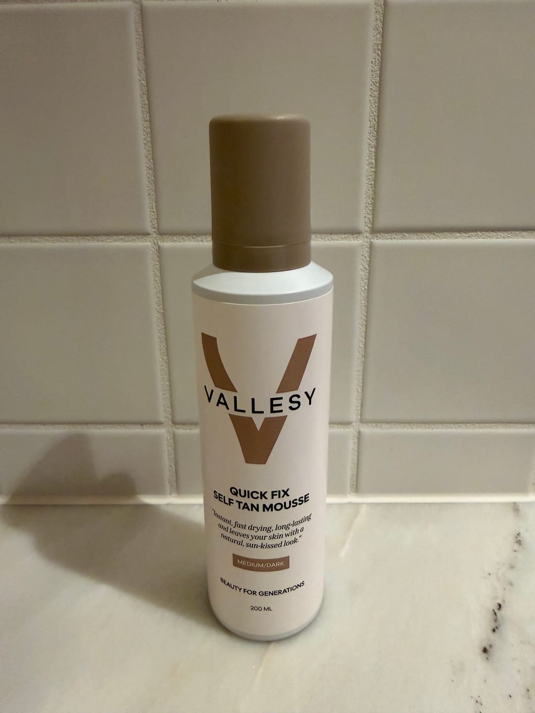 Customer photo review of Quick Fix Self Tan Mousse Medium/Dark