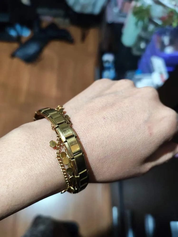 Customer photo review of Brazalete Italiano Plateado