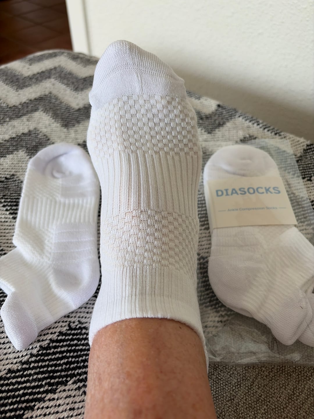 Customer photo review of Ankelstrumpor i bambu med mild kompression