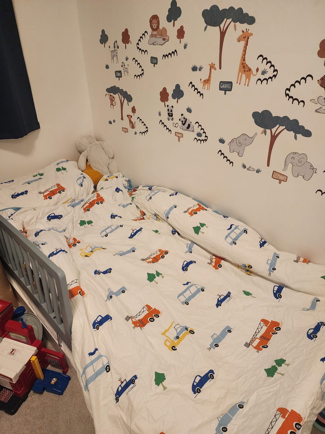 Customer photo review of Kids Little Driver's Doona Cover Set | Cars & Vehicle Print | Multicolour | 100% Cotton | Single
