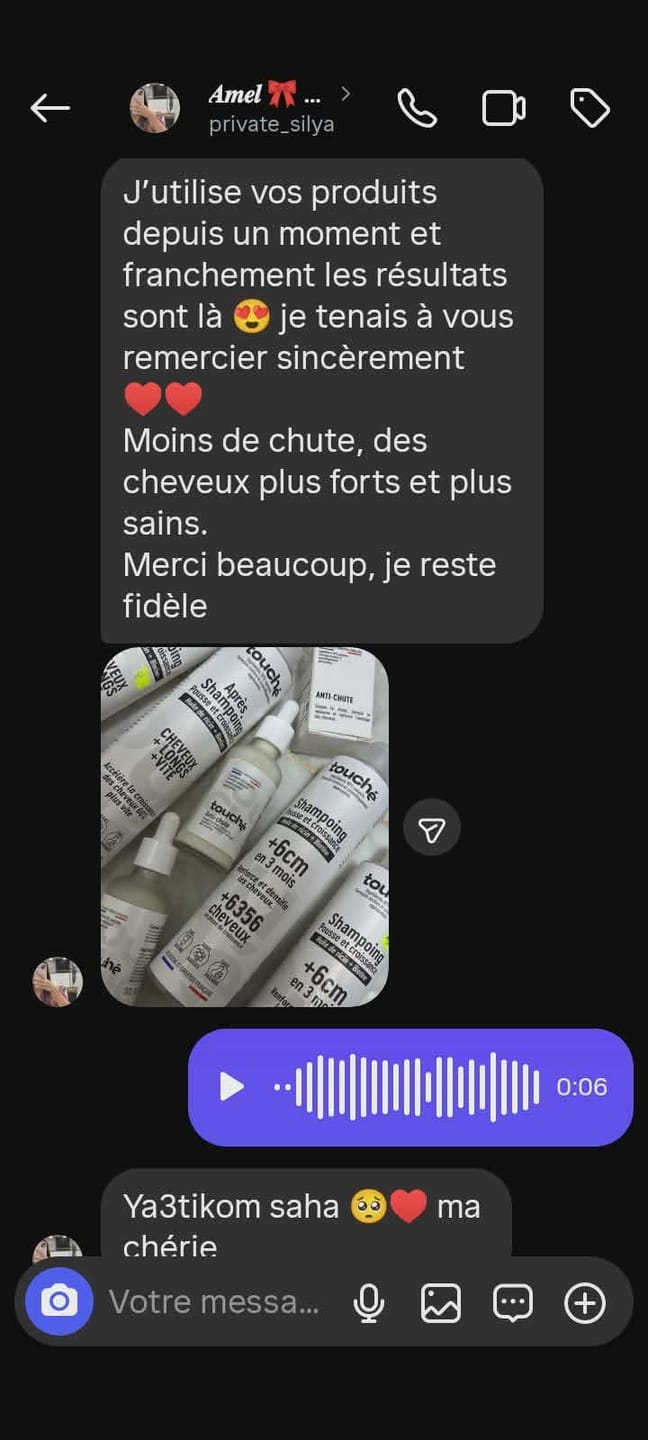 Customer photo review of Pack shampooing et après-shampooing pousse et croissance