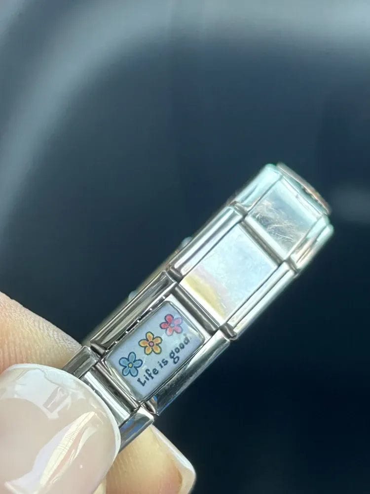 Customer photo review of Brazalete Italiano Plateado