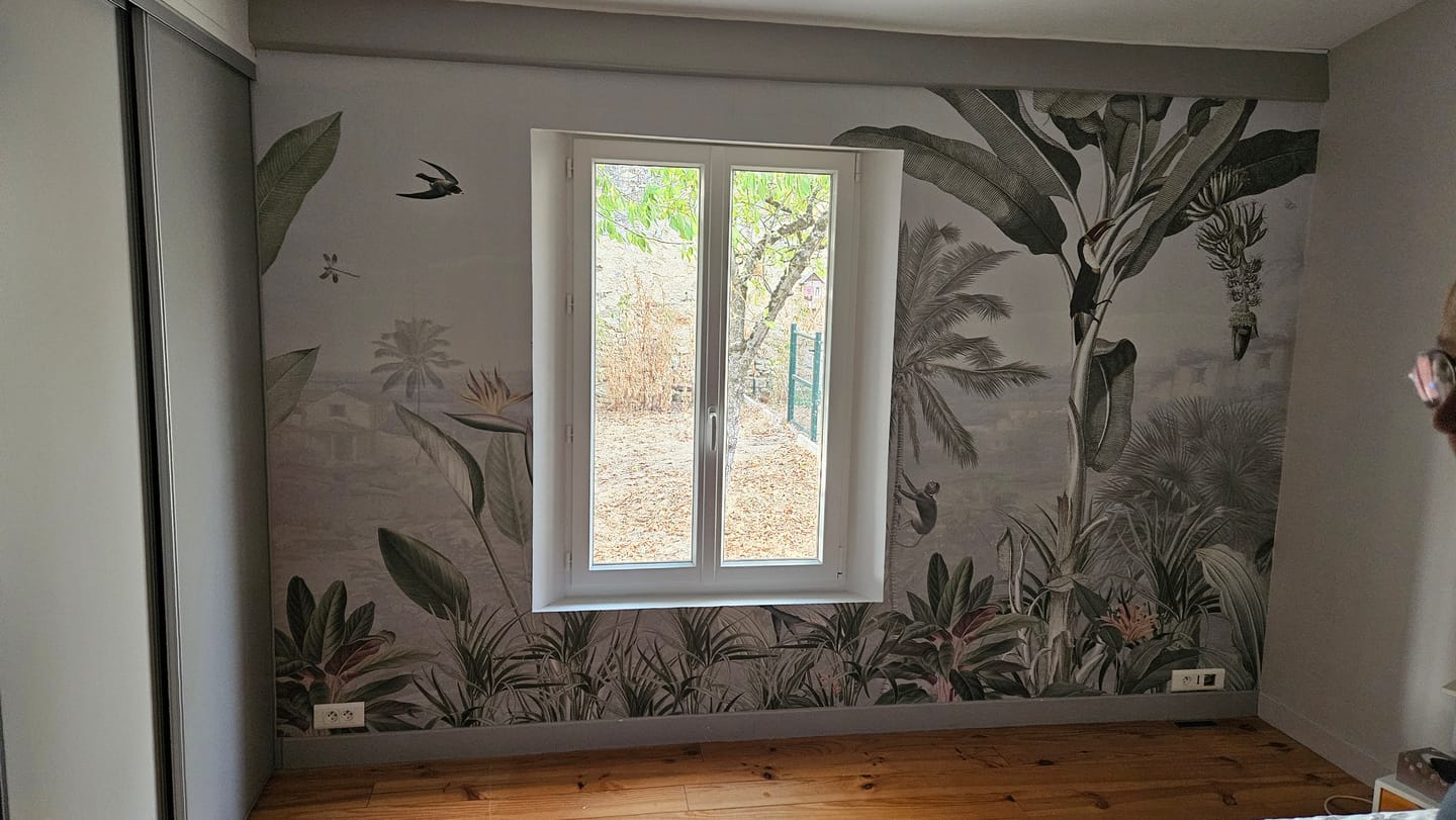 Customer photo review of Botanical Beauty - Green Botanical Tropical Banana Tree Wall Mural