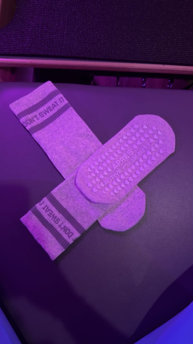 Customer photo review of Pilates Grip Socks