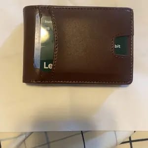Customer photo review of VaultGuard™ Leather RFID Pop-Up Wallet