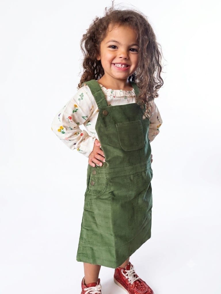 Customer photo review of Chive Classic Reversible Pinafore Dress