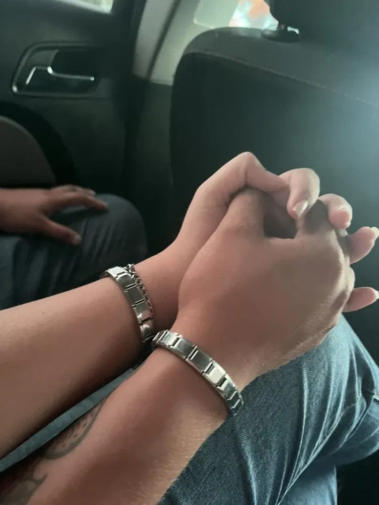 Customer photo review of Brazalete Italiano Plateado