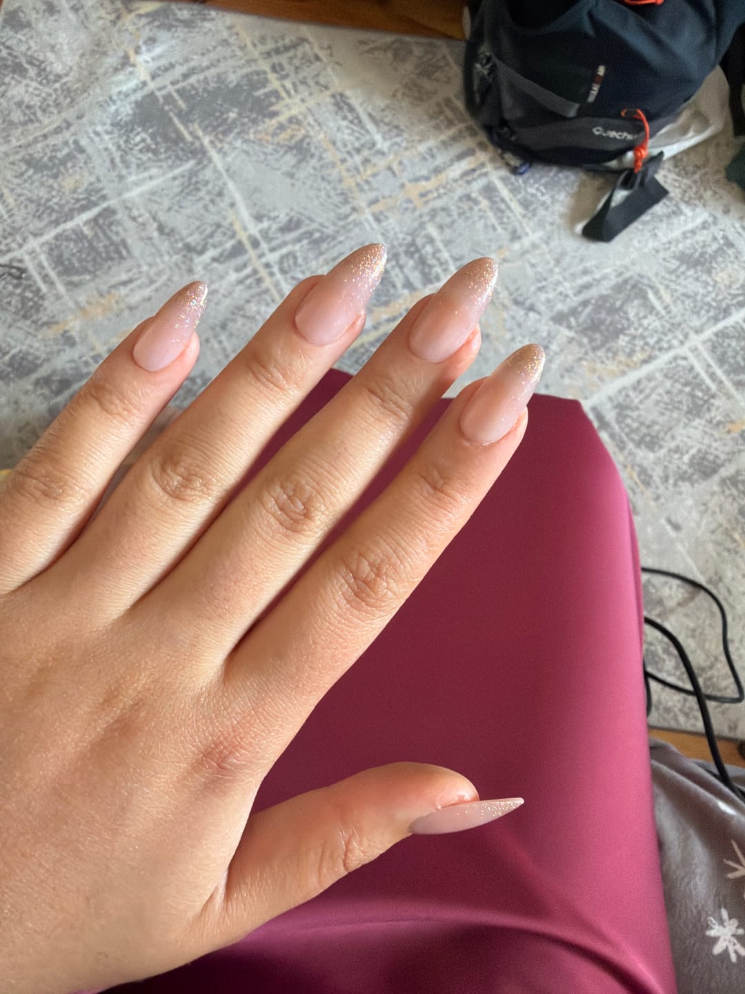 Customer photo review of Glitter Dust - Medium Almond - 30 Adet Takma Tırnak