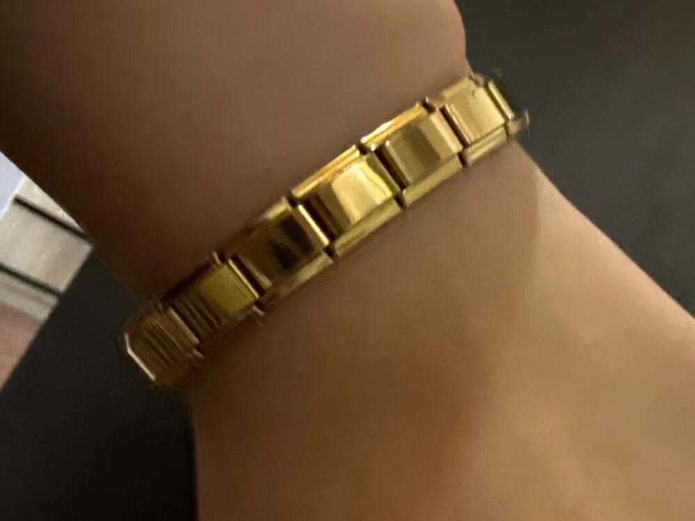 Customer photo review of Brazalete Italiano Plateado