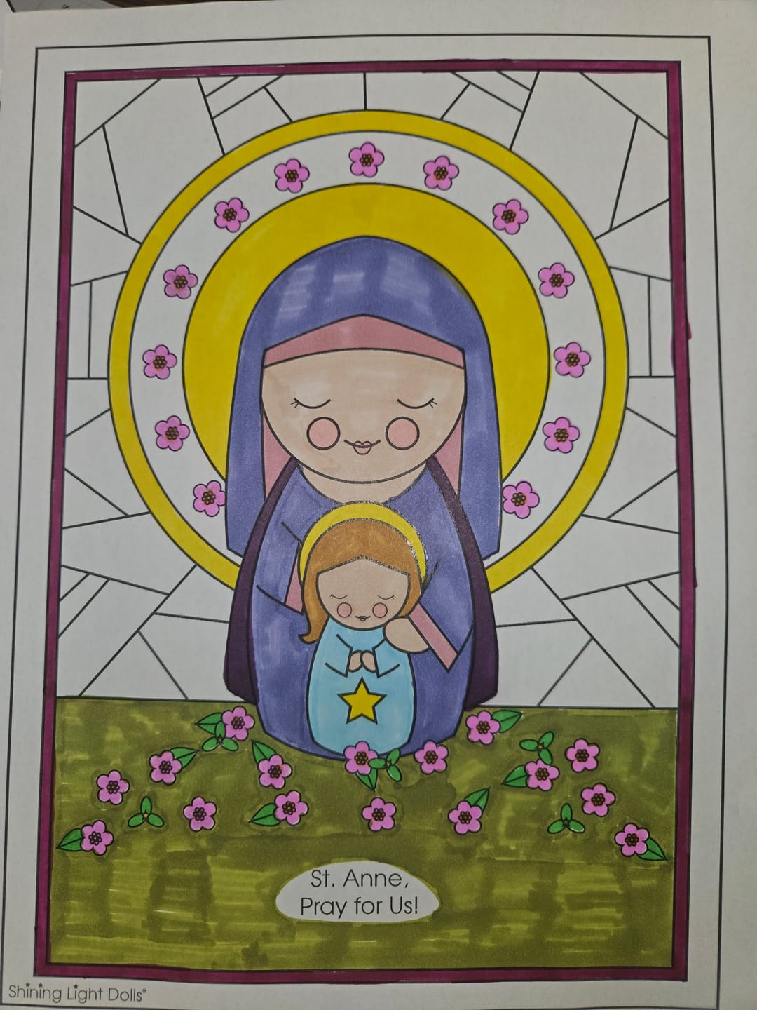 Customer photo review of July Saints Coloring Sheets - Digital Download