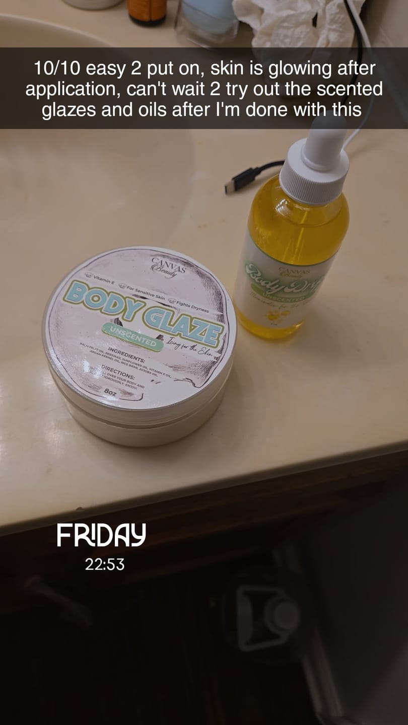Customer photo review of (NEW) BODY DROPS: UNSCENTED