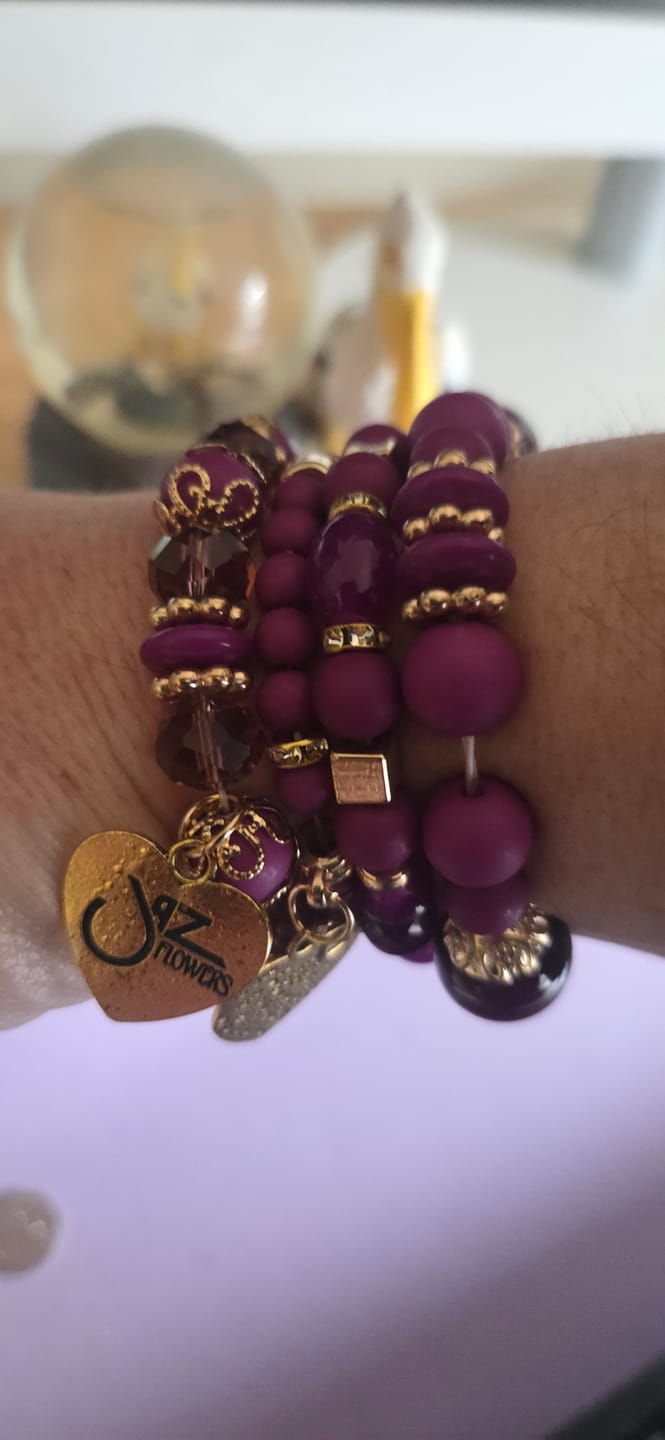 Customer photo review of Steph - Stretchy Doodah Stack Bracelet