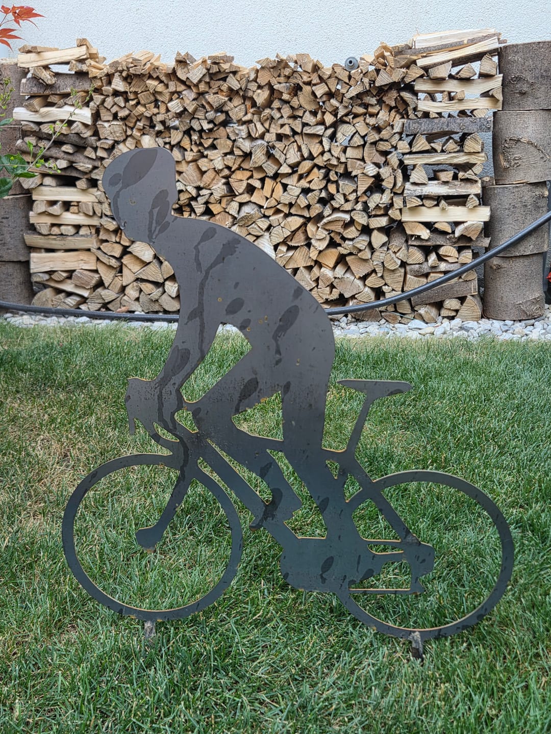 Customer photo review of Gartenstecker Radfahrer