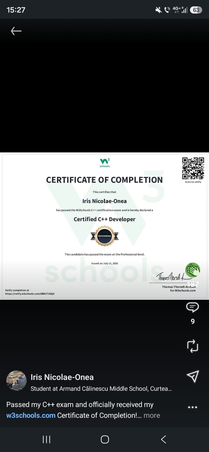 Customer photo review of C++ Certification Exam