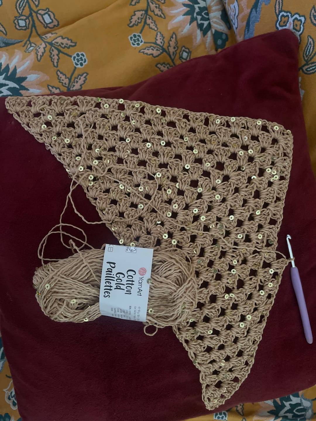 Customer photo review of YarnArt Cotton Gold Paillettes