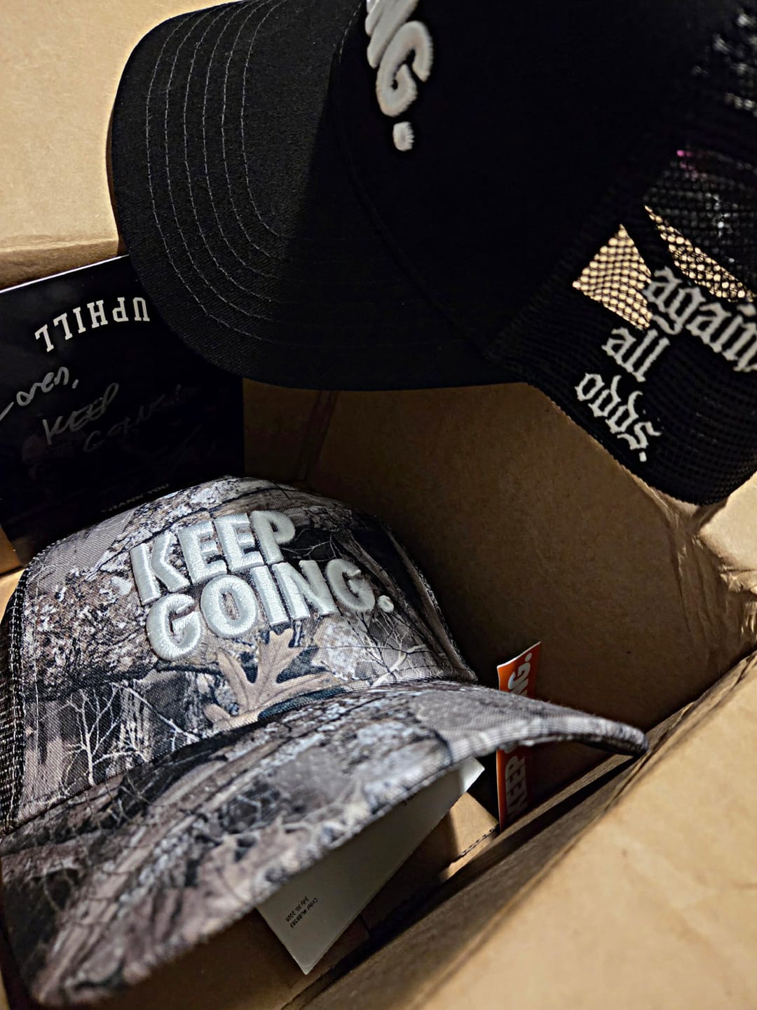 Customer photo review of KEEP GOING CAMO (Trucker)