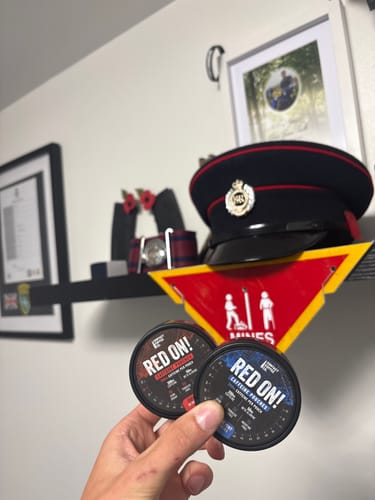 Customer photo review of RED ON! CAFFEINE POUCHES