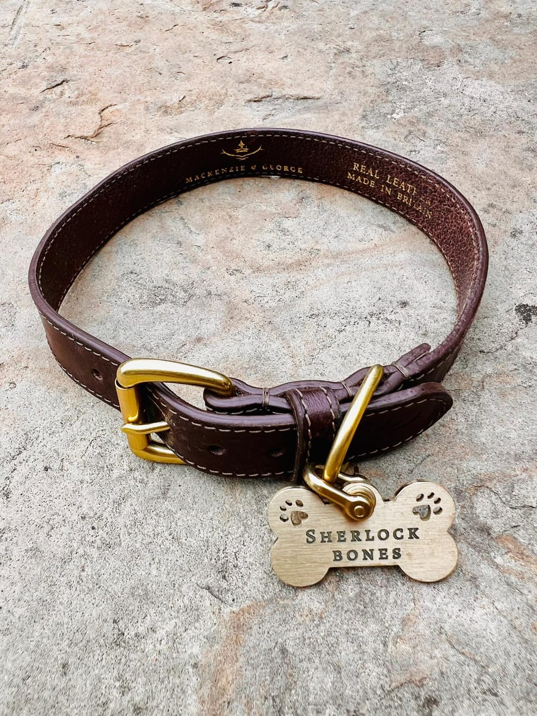 Customer photo review of Bone Shapes Dog Tag