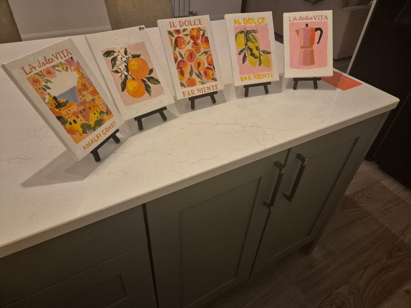 Customer photo review of 6 Mini Paintings - Italian ''Dolce Vita'' Set