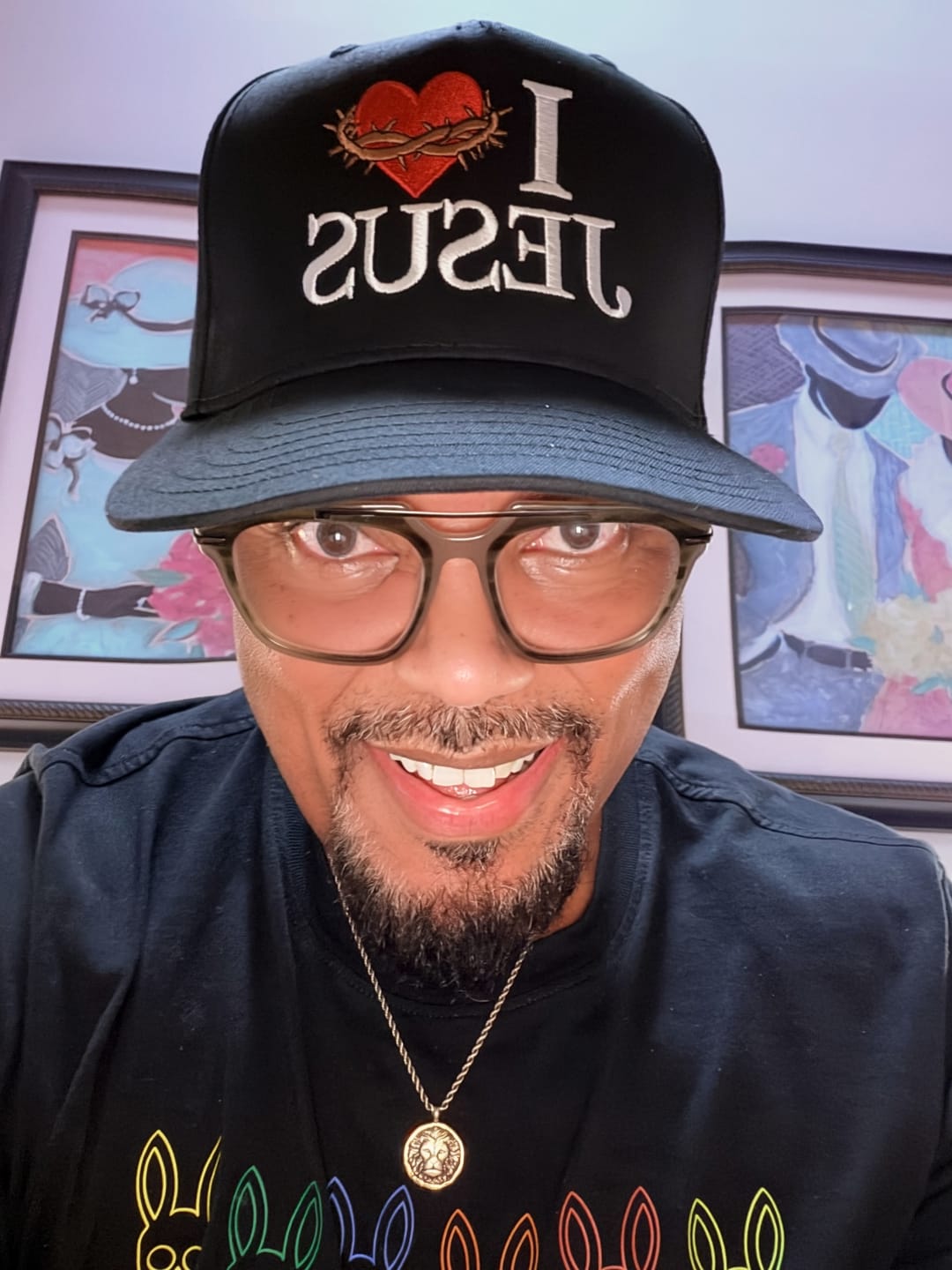 Customer photo review of I Love Jesus 5-Pannel Hat