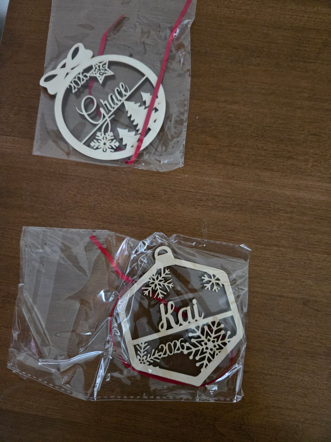 Customer photo review of Personalized Christmas Ornaments
