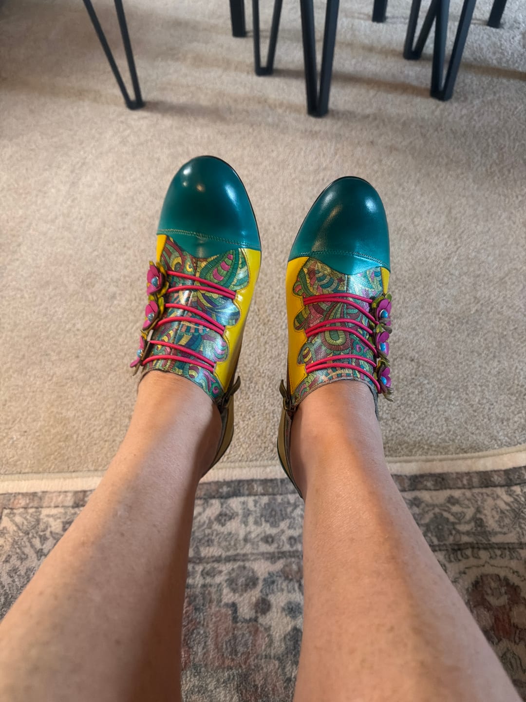 Customer photo review of Vintage Handmade Bohemian Graffiti Pumps